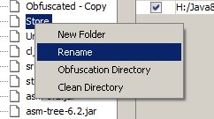 Rename or set obfuscation directory