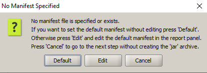 No manifest found